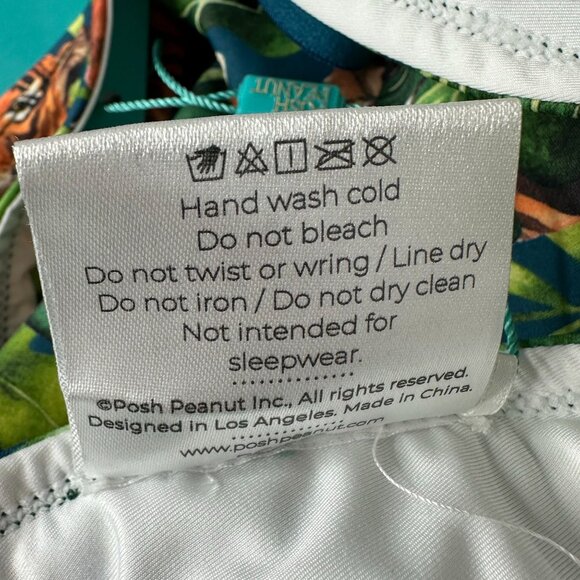 Posh Peanut Jungle Tiger One Piece Swimsuit - Green and Orange - Picture 5 of 6